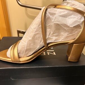 Naturalizer Gold Block Heel Sandals